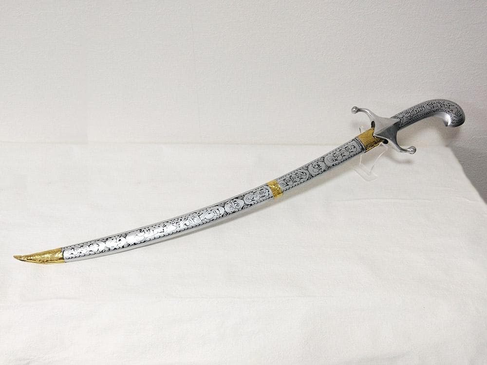 ◆新品　イスラム王の剣（刀）シルバー・戦士・コスプレ・コレクション　銃刀法ＯＫ