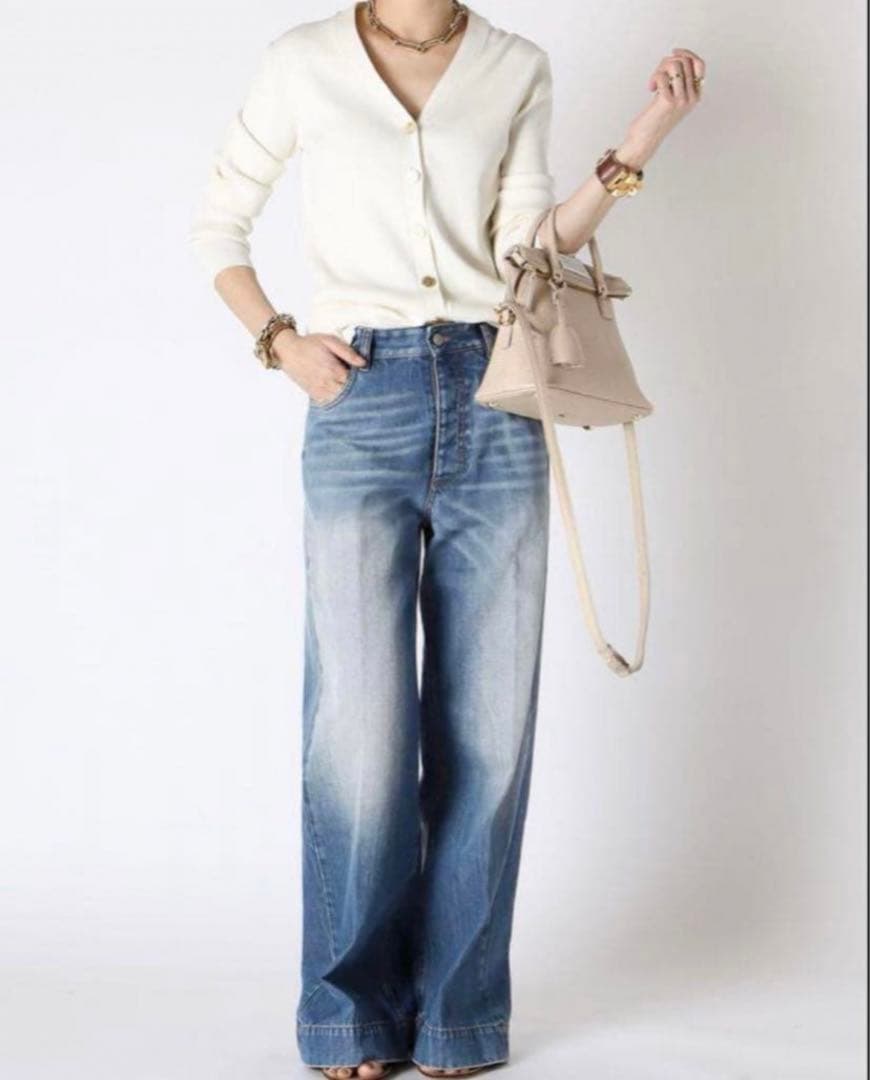 ドゥーズィエムクラス　2023SS DINER RIB Vネックカーディガン