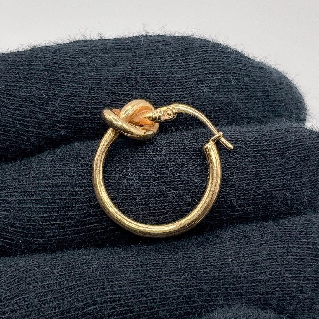 CELINE セリーヌ ノットスモール フープピアス ゴールド 片耳