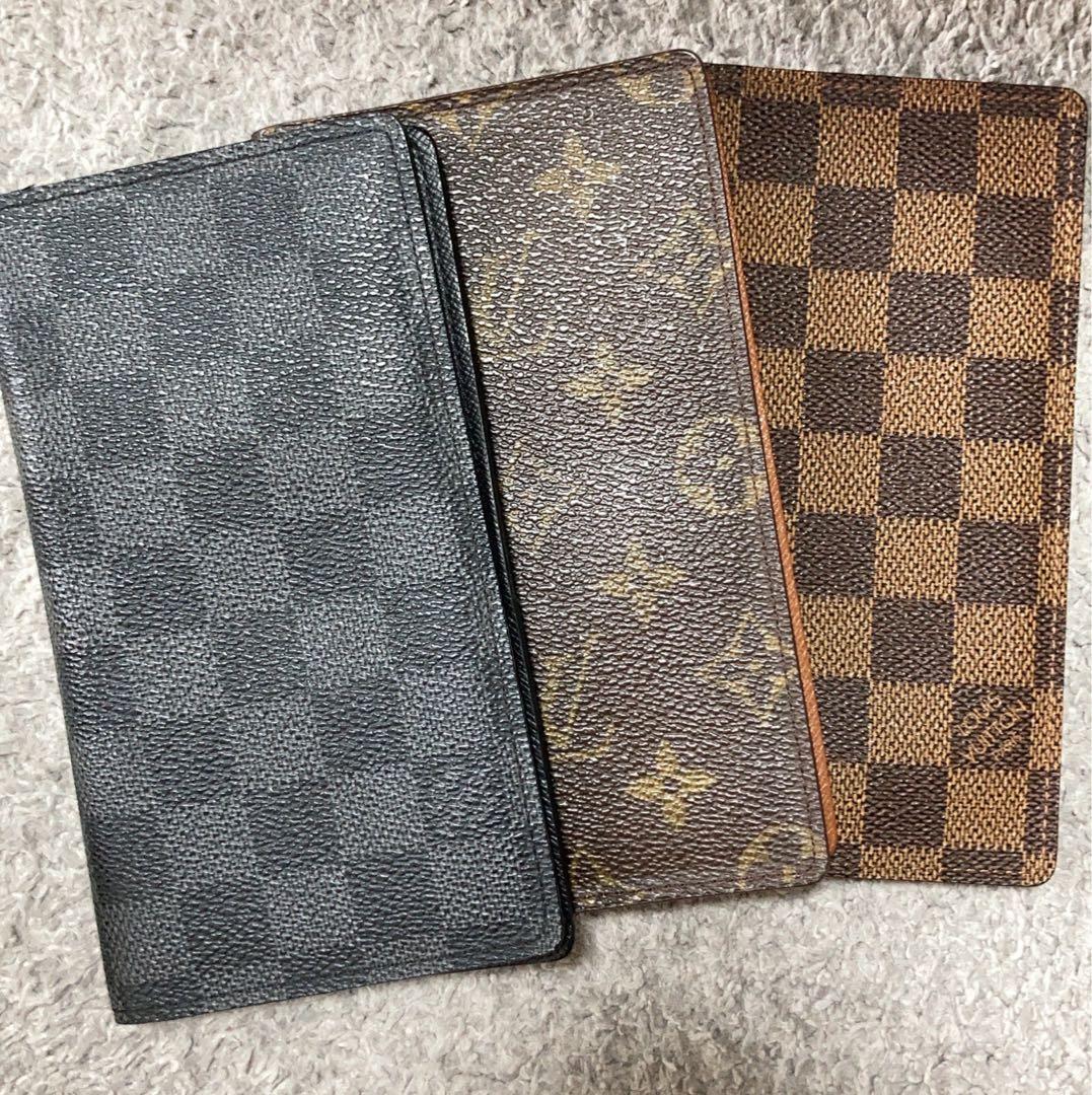 最終値下Louis Vuitton ダミエ ブラックレザー 手帳カバー