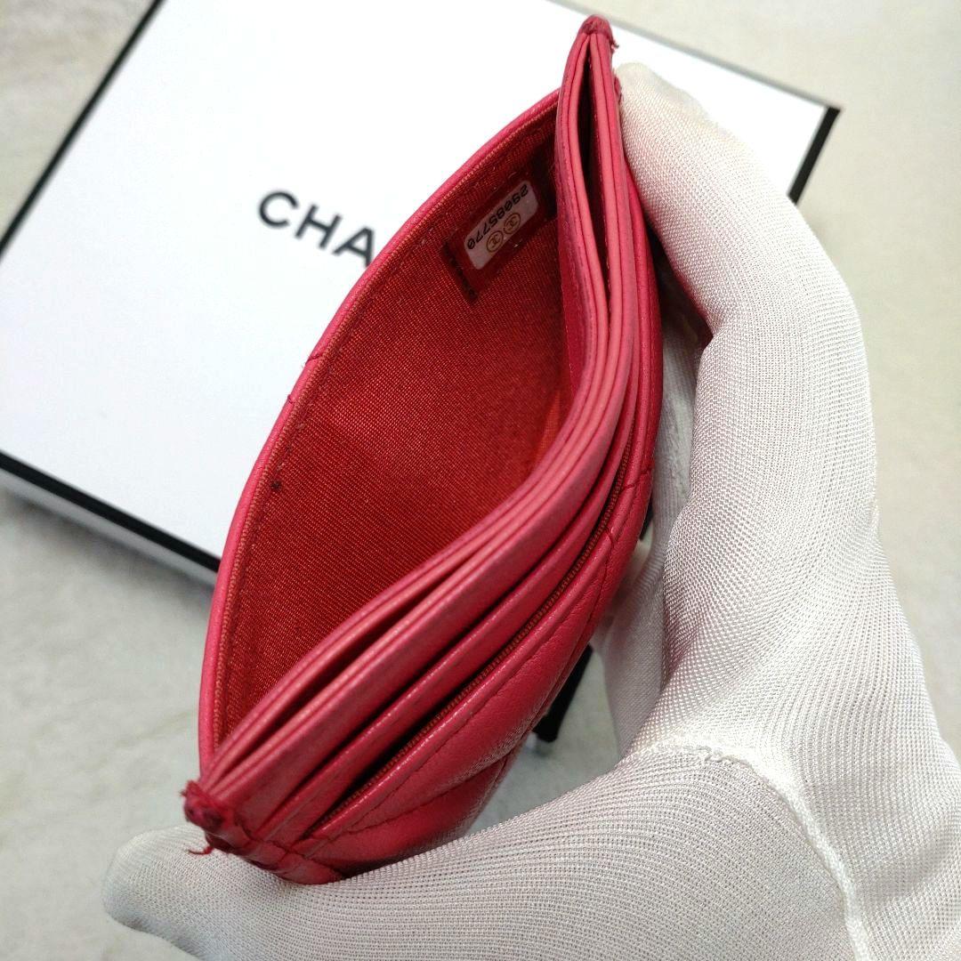 【入手困難】CHANEL マトラッセ ココマーク カードケース 19 ラムスキン