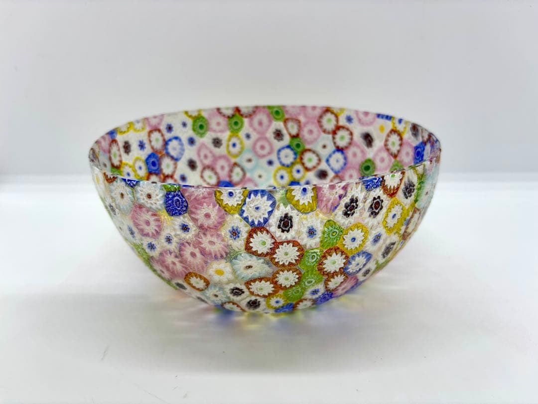 #ムラノガラス ミルフィオリ香水瓶 & ボウル セット　ベネチアンガラスP-3m