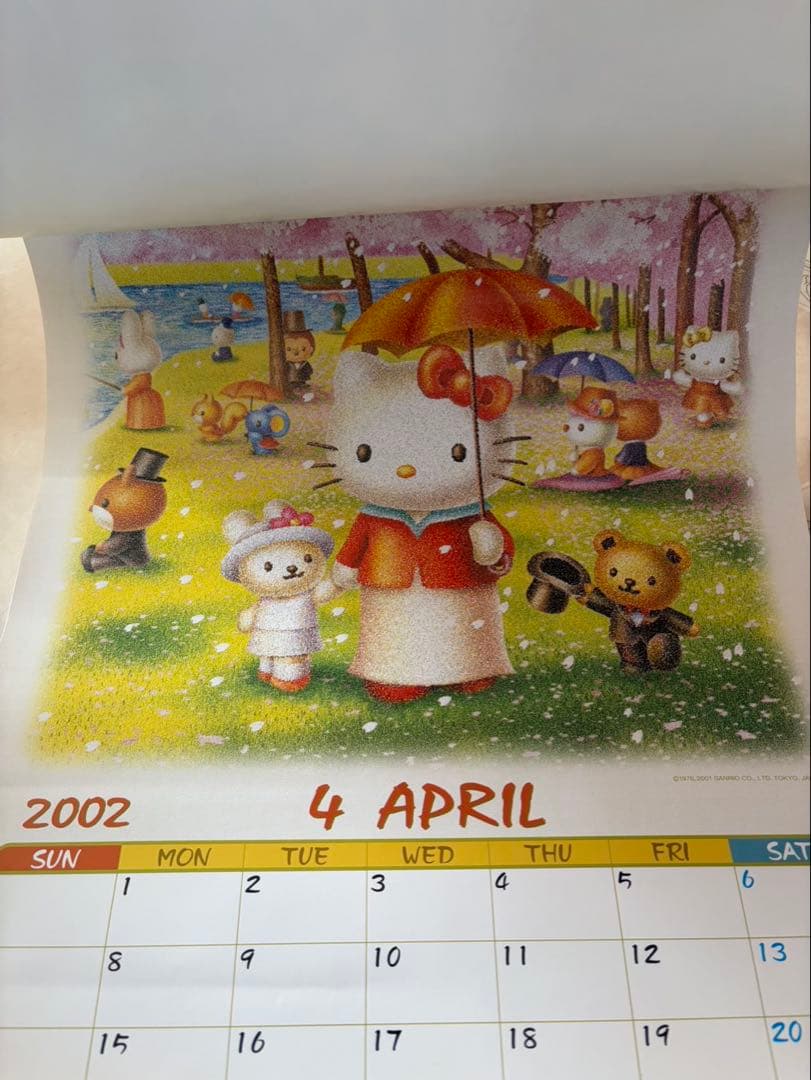 【レア】2002年 サンリオ　キティ マイメロ　プリン　クリリン　カレンダー