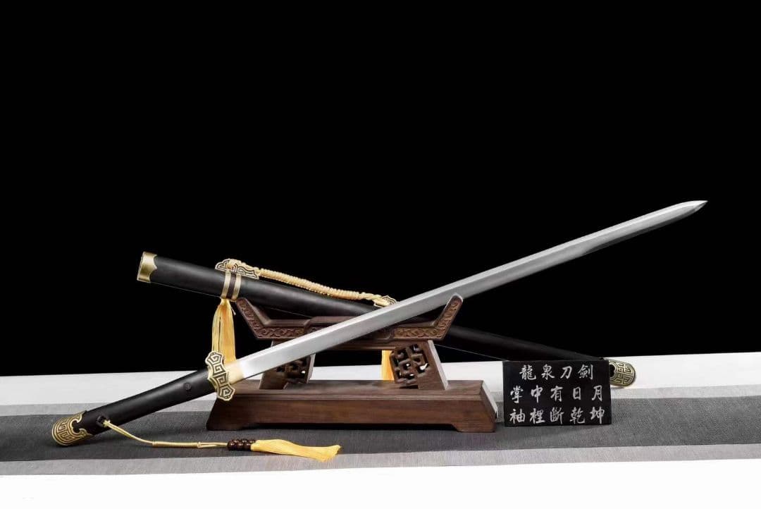 （烏木）寒月唐剣 古兵器 武具　刀装具　日本刀　模造刀 居合刀