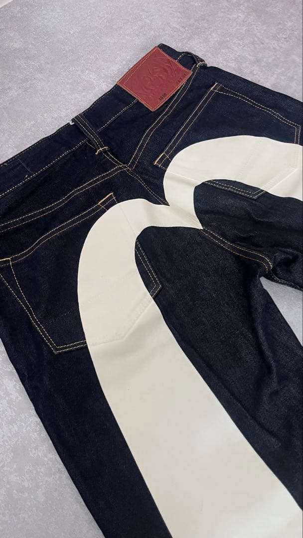 EVISU エヴィス lot2000 28×34 白大黒　(箱＋袋付き)