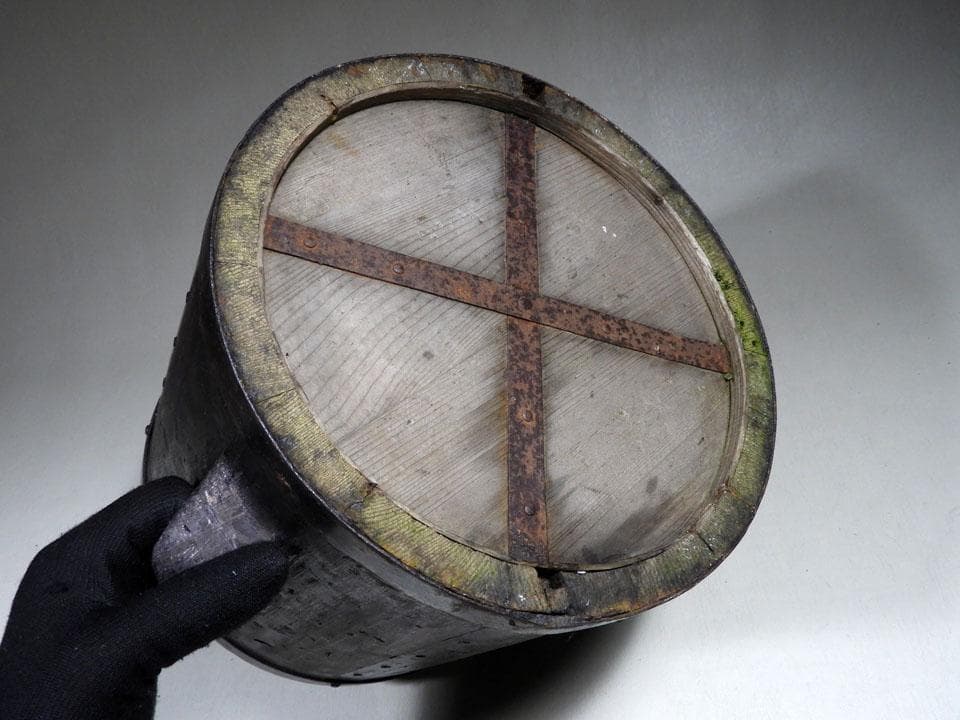 ●滅多にありません 半斗升 五升枡 昭和レトロ 民具 古道具 高さ25.5㎝