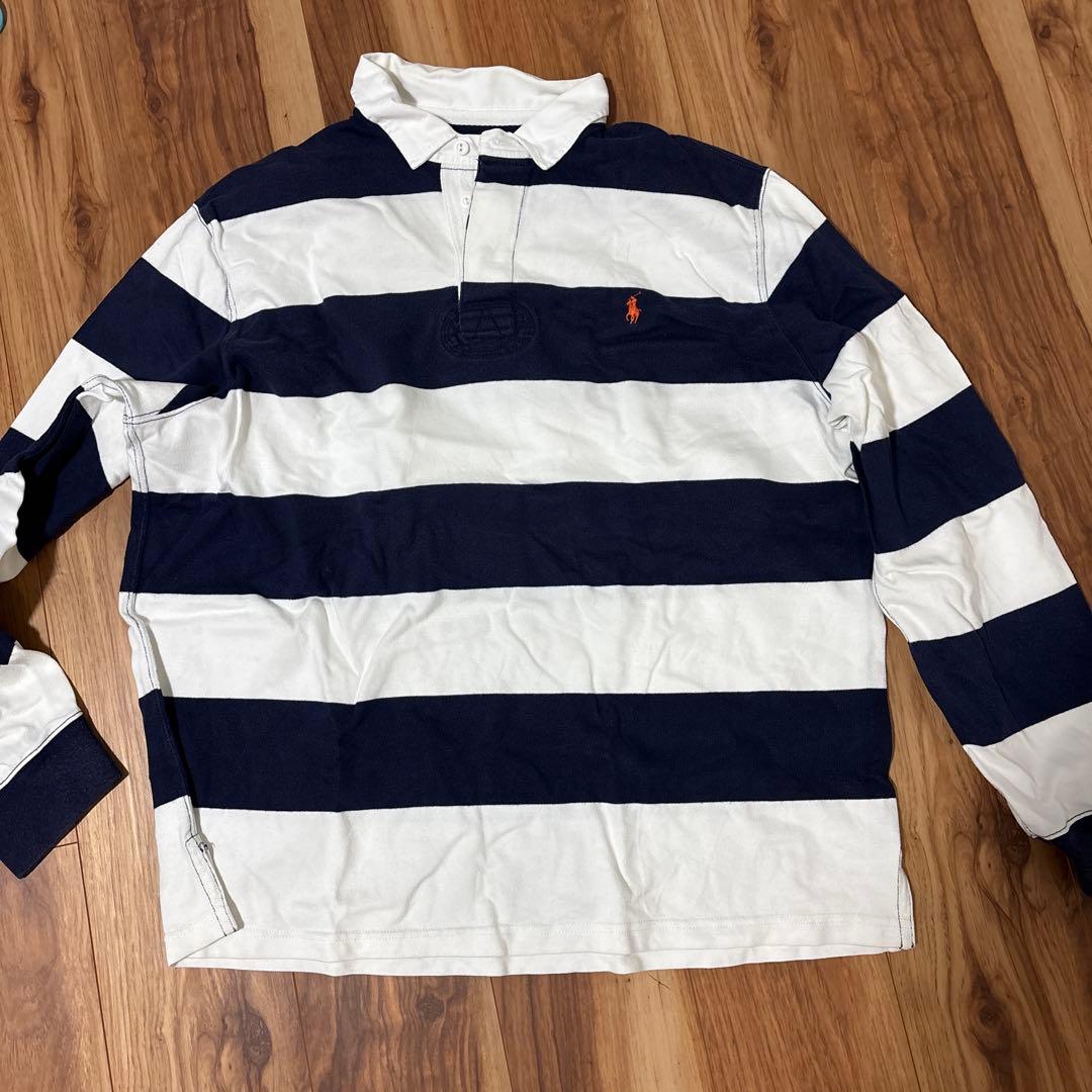 Polo by Ralph Lauren ラガーシャツ XL ネイビー/ホワイト