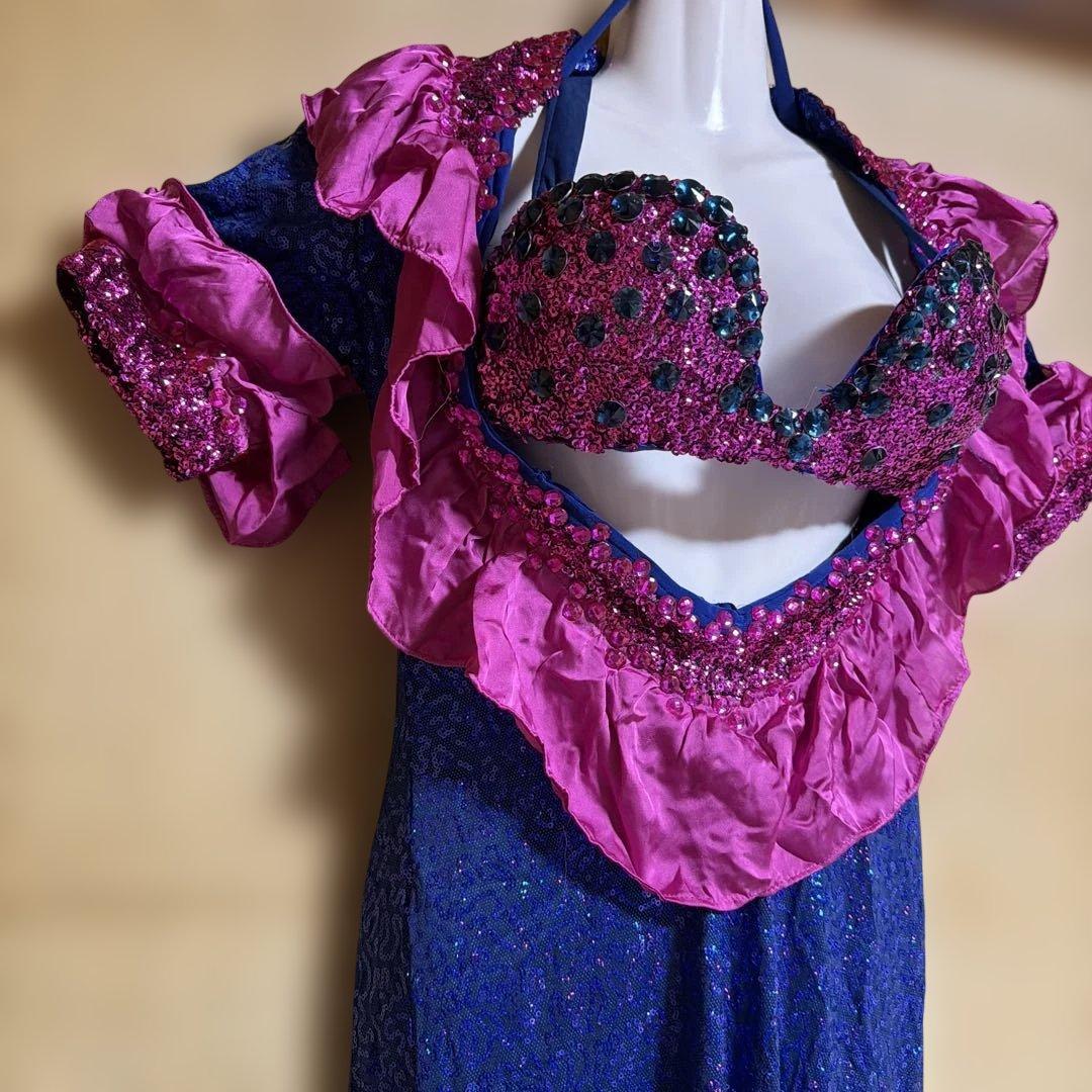 ベリーダンス セットアップ 青紫