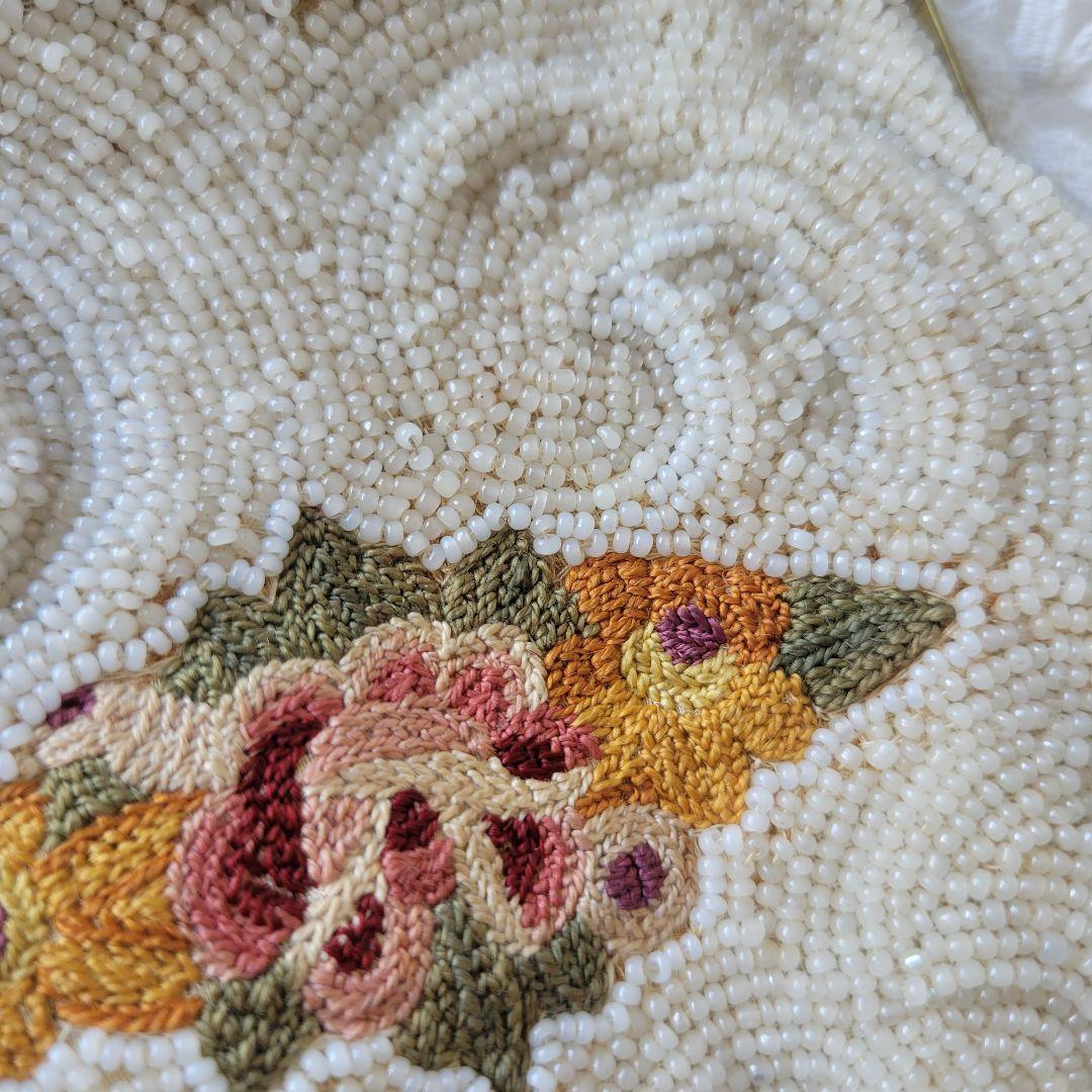 フランス　アンティーク　ビーズバッグ