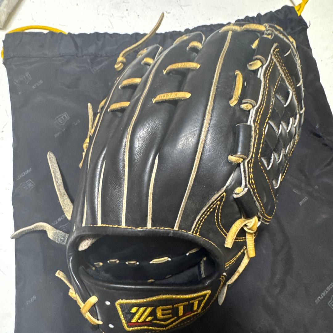 ZETT プロステイタス 軟式 内野手用 源田選手モデル ブラック 型良好