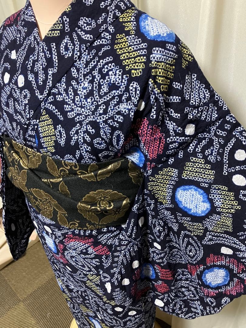 ち*ん様 有松鳴海総絞り浴衣のみ152±5