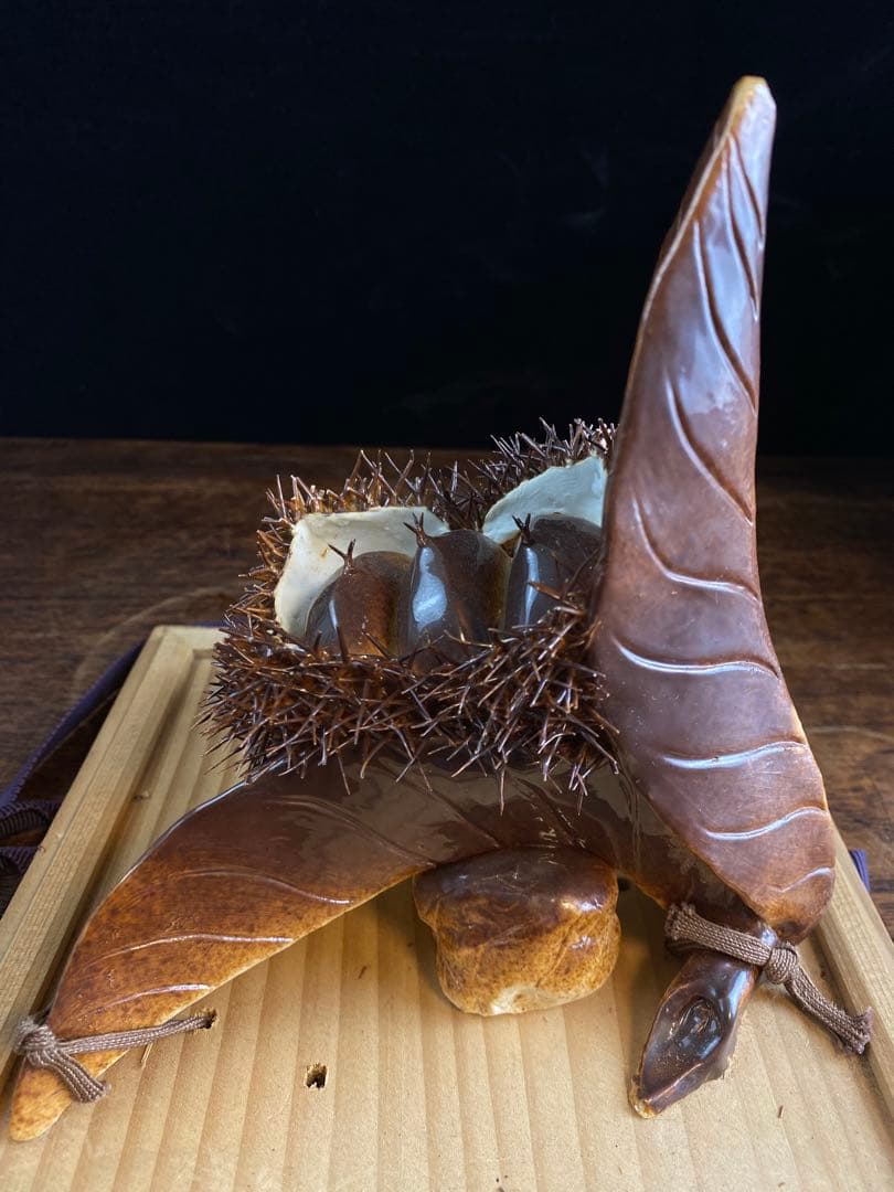 栗置物　陶磁器　古美術　工芸品　骨董