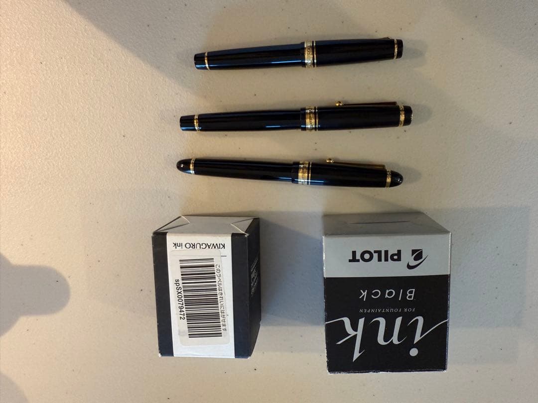 Pilot 万年筆 3本とインクセット