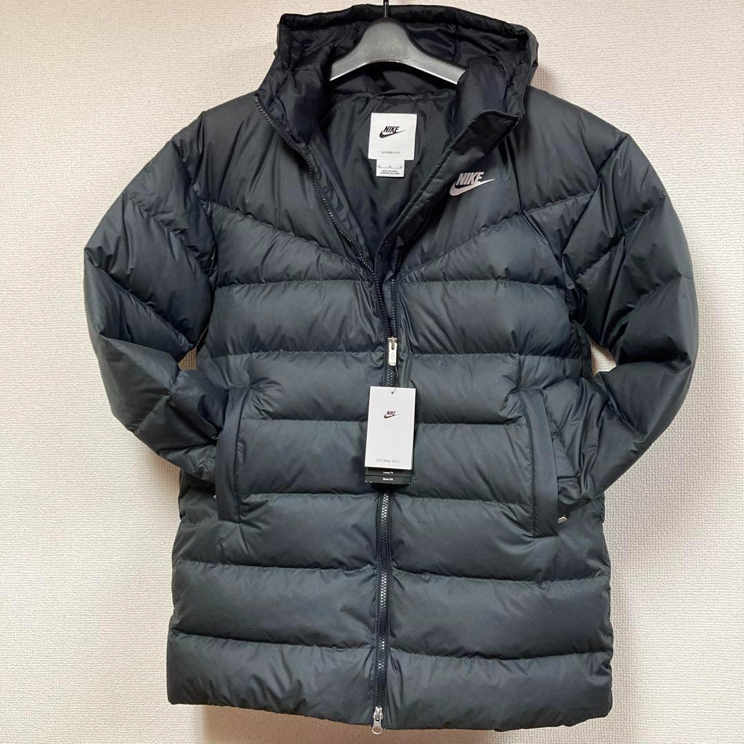 ナイキ ダウンジャケット ウィンドランナー ダウンコート ベンチコート 黒色 S