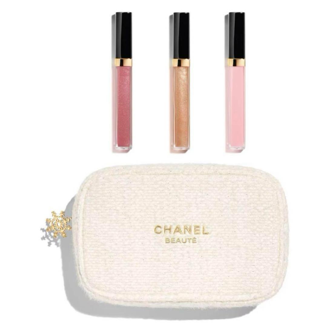 シャネル　限定　ホリデー　2024 リップグロス　ポーチ　セット　新品