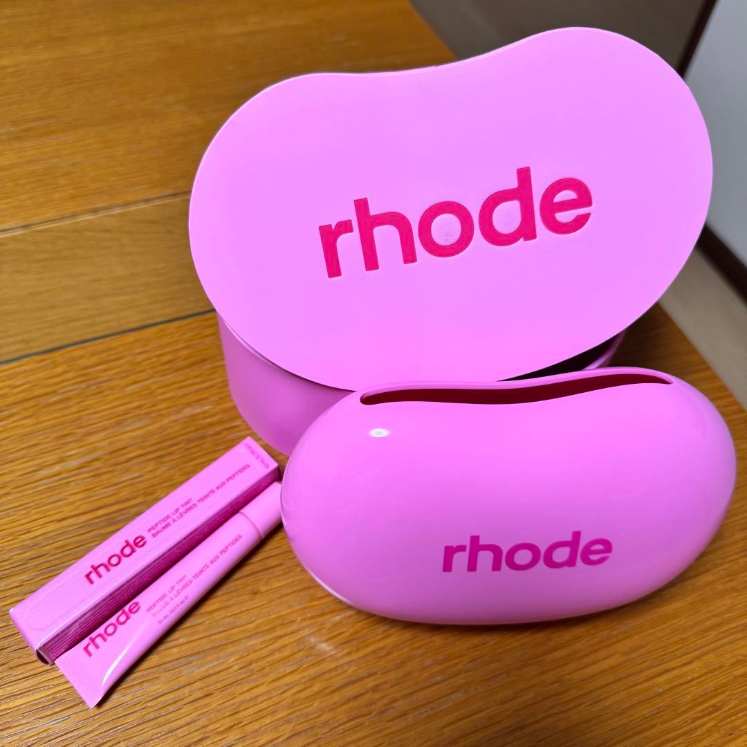 rhodeジェリービーンポーチとリップティントセット
