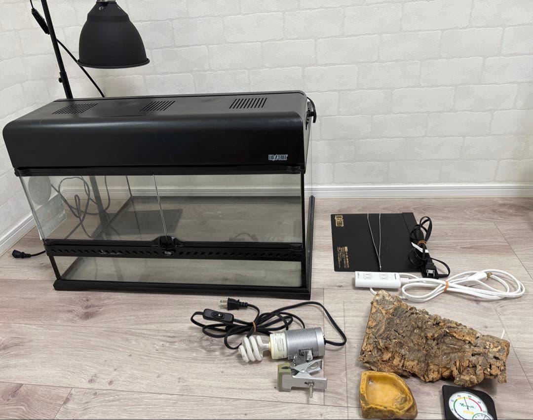 爬虫類飼育セットリクガメフトアゴガラスケージ60.5cm45.5cm32.5cm