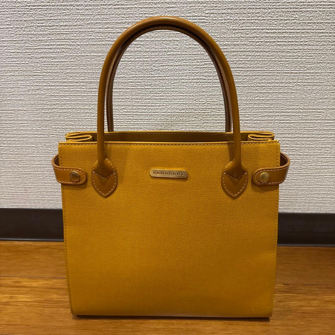 BURBRRY バーバリー ハンドバッグ トートバッグ イエロー
