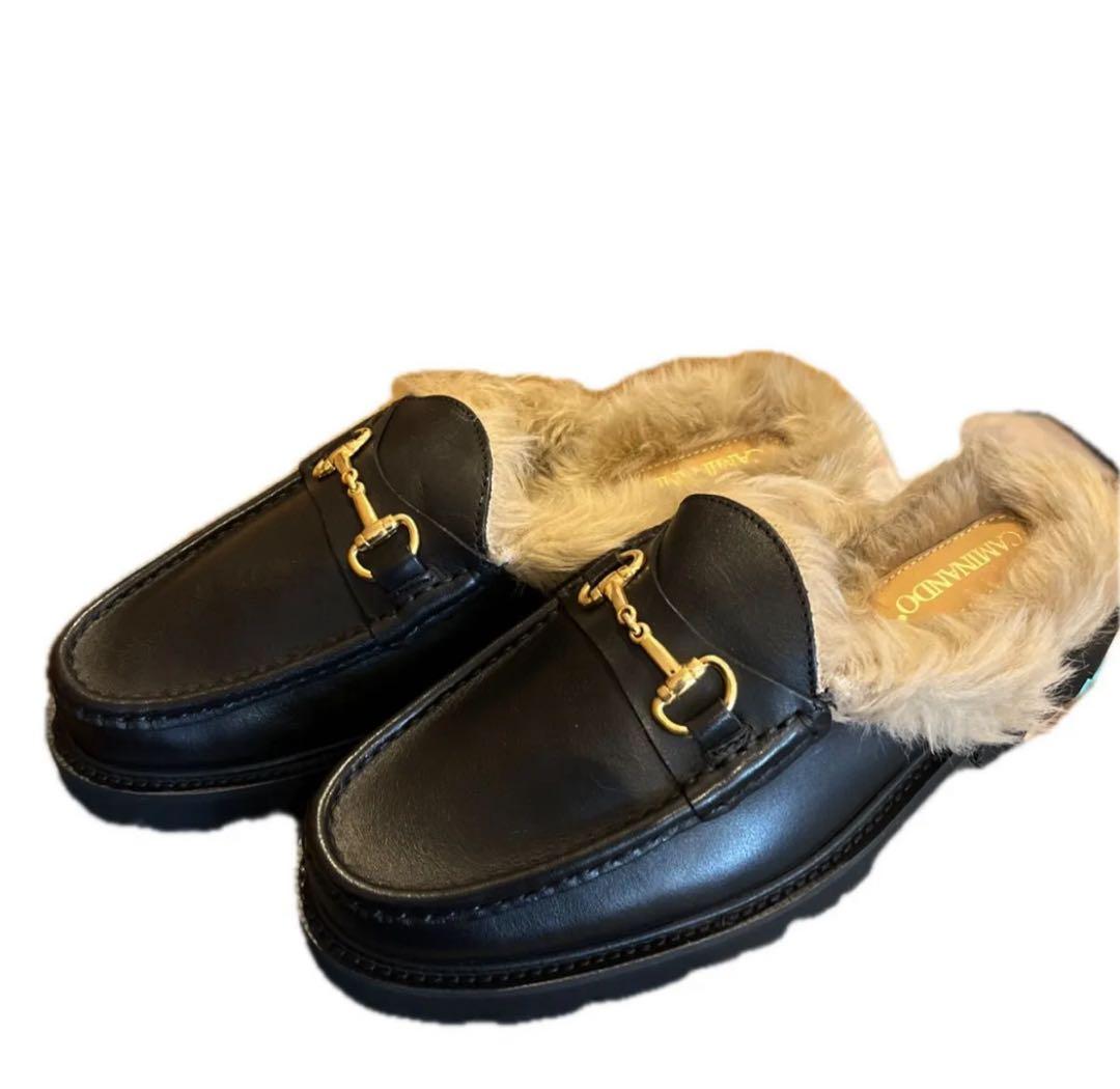 CAMINANDO カミナンド　ローファー　ファー　サイズ7 23.5cm