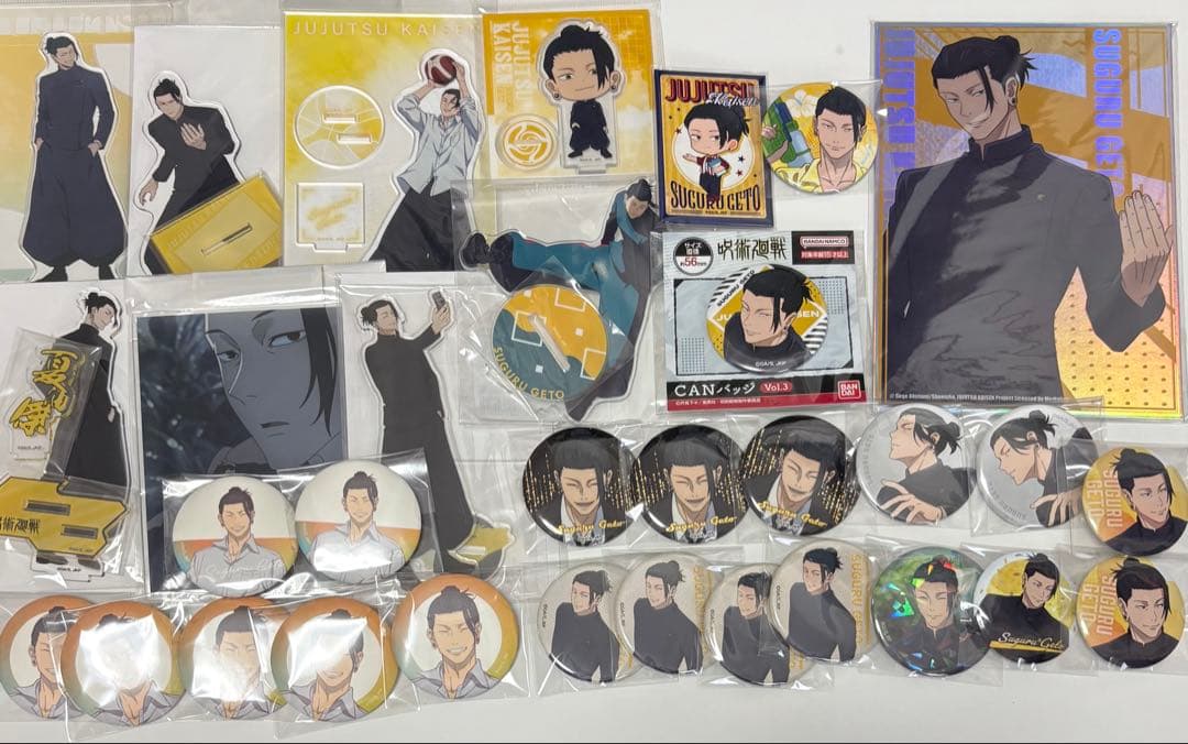 呪術廻戦　夏油傑　まとめ売り　アクリルスタンド　缶バッジ