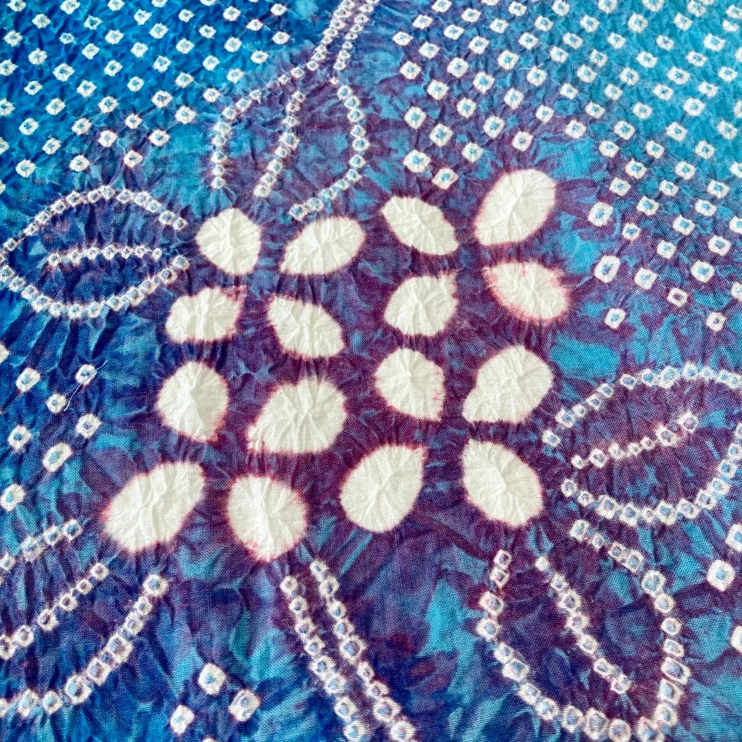★ QPです★新品未使用品　紫陽花　有松絞り　絞り浴衣　 浴衣　NO7