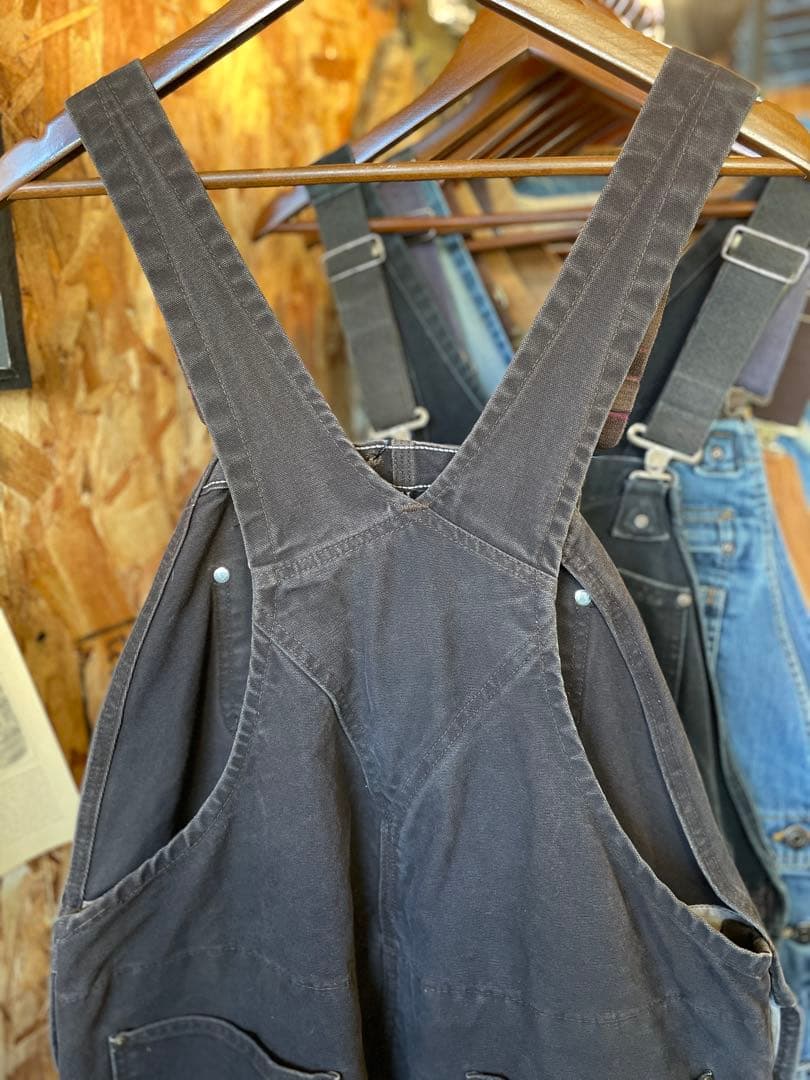 Carhartt オーバーオール USA製 焦茶 ダークブラウン ダック