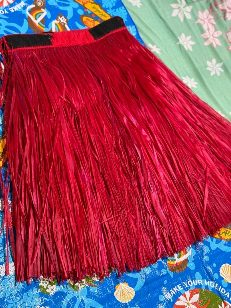 『りか品です』タヒチアンダンス　ロングモレ　＊情熱の赤