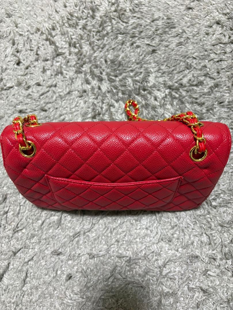 ⑧シャネル　レッド　チェーンバッグ　ノベルティ