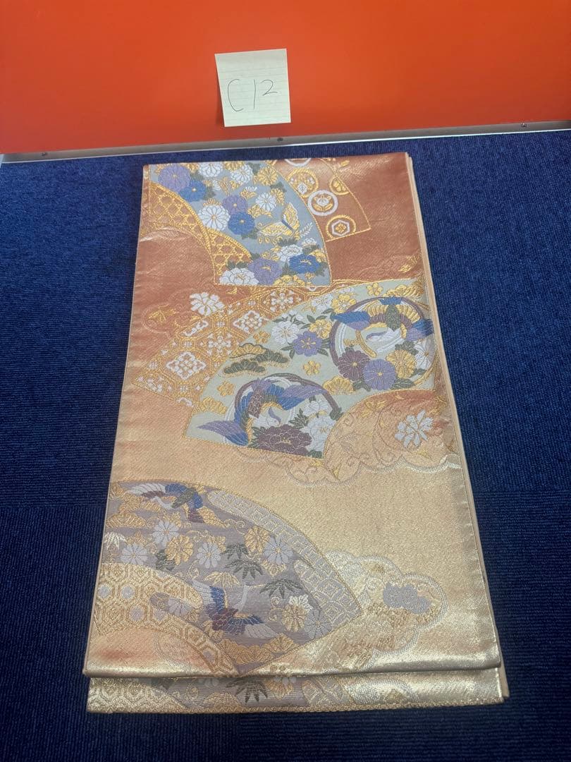 2691袋帯 古代彫金紋 西陣織 金糸　高級上質上品　約440cm 未使用
