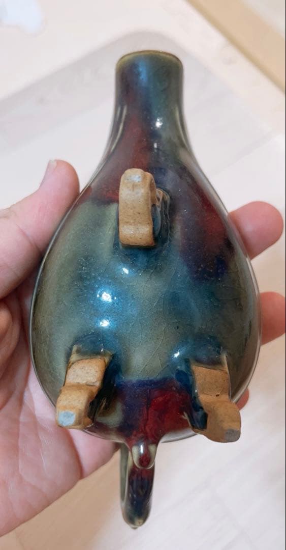 老窯磁器・宋鈞窯龍柄流杯 中国磁器 陶芸 磁器　骨董品