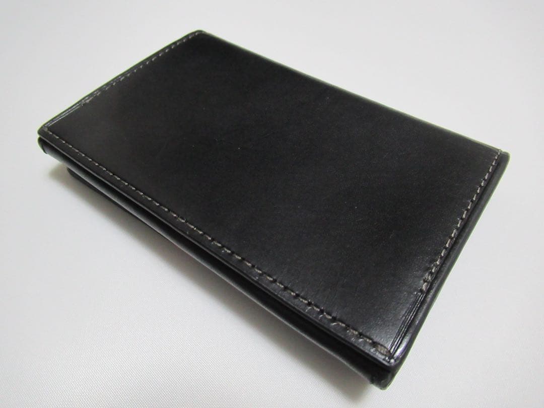 ポールスミス 新品訳あり！マルチストライプイン牛革名刺入れ カードケース 黒