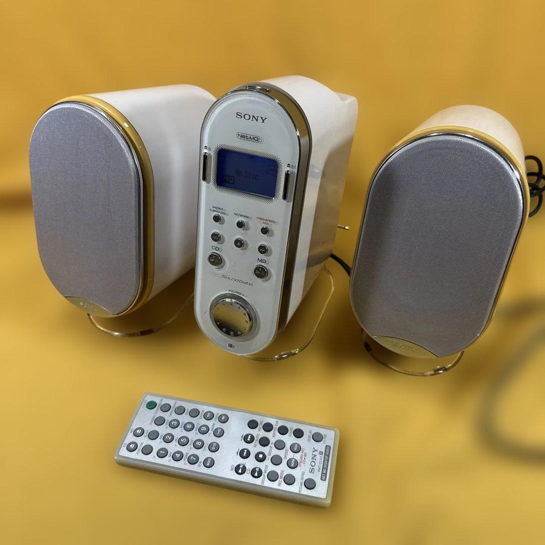 SONY LAM-Z03 MDプレヤーオーディオ スピーカー2個 リモコン付