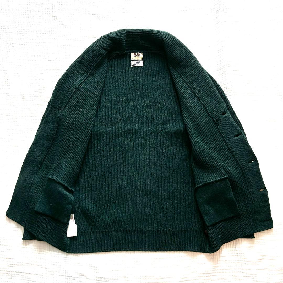 ウィリアムロッキー　カーディガン　ウール100% 38 スコットランド製