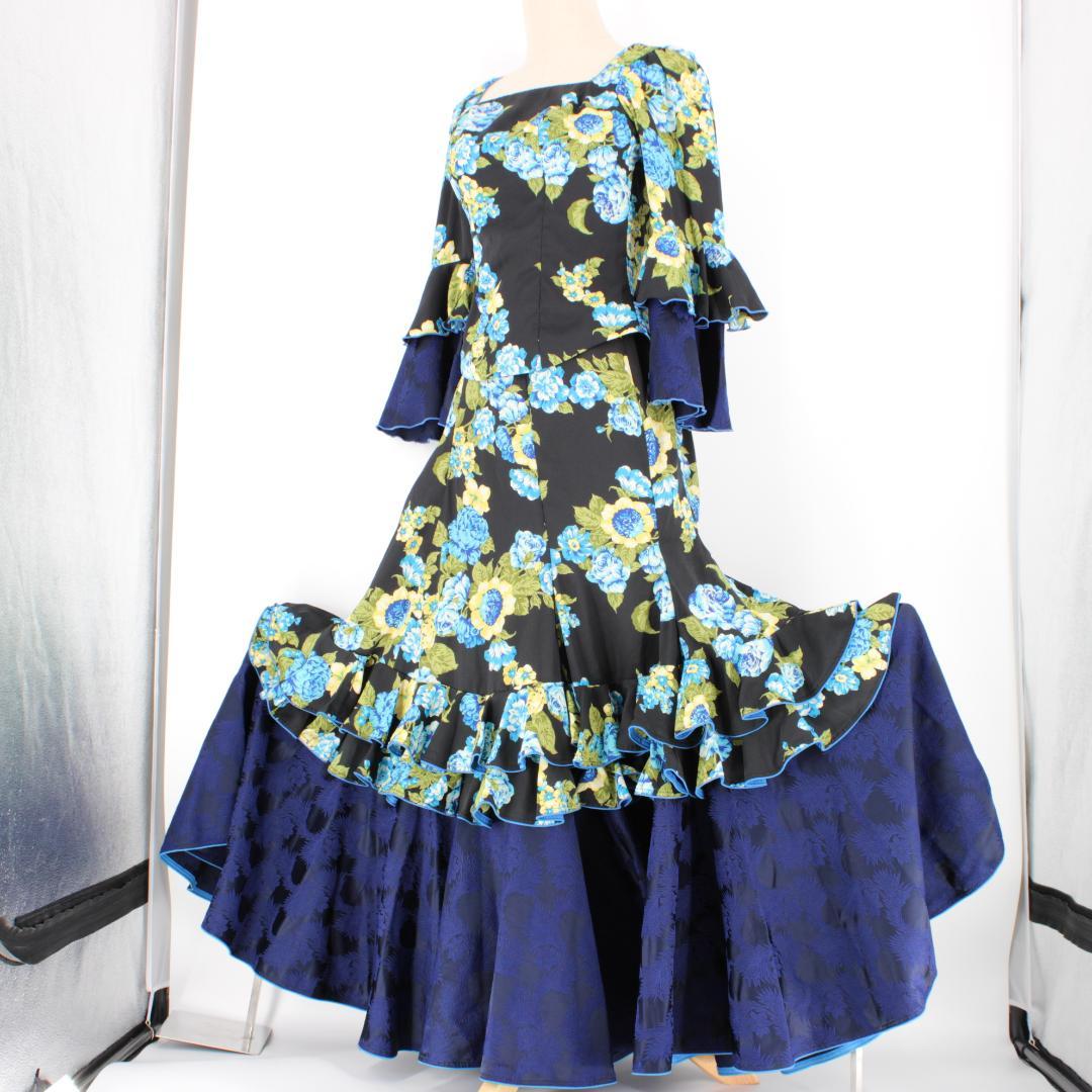 【美品 フラメンコ衣装】ATELIERENA アトリエエナ ブラウス ファルダ