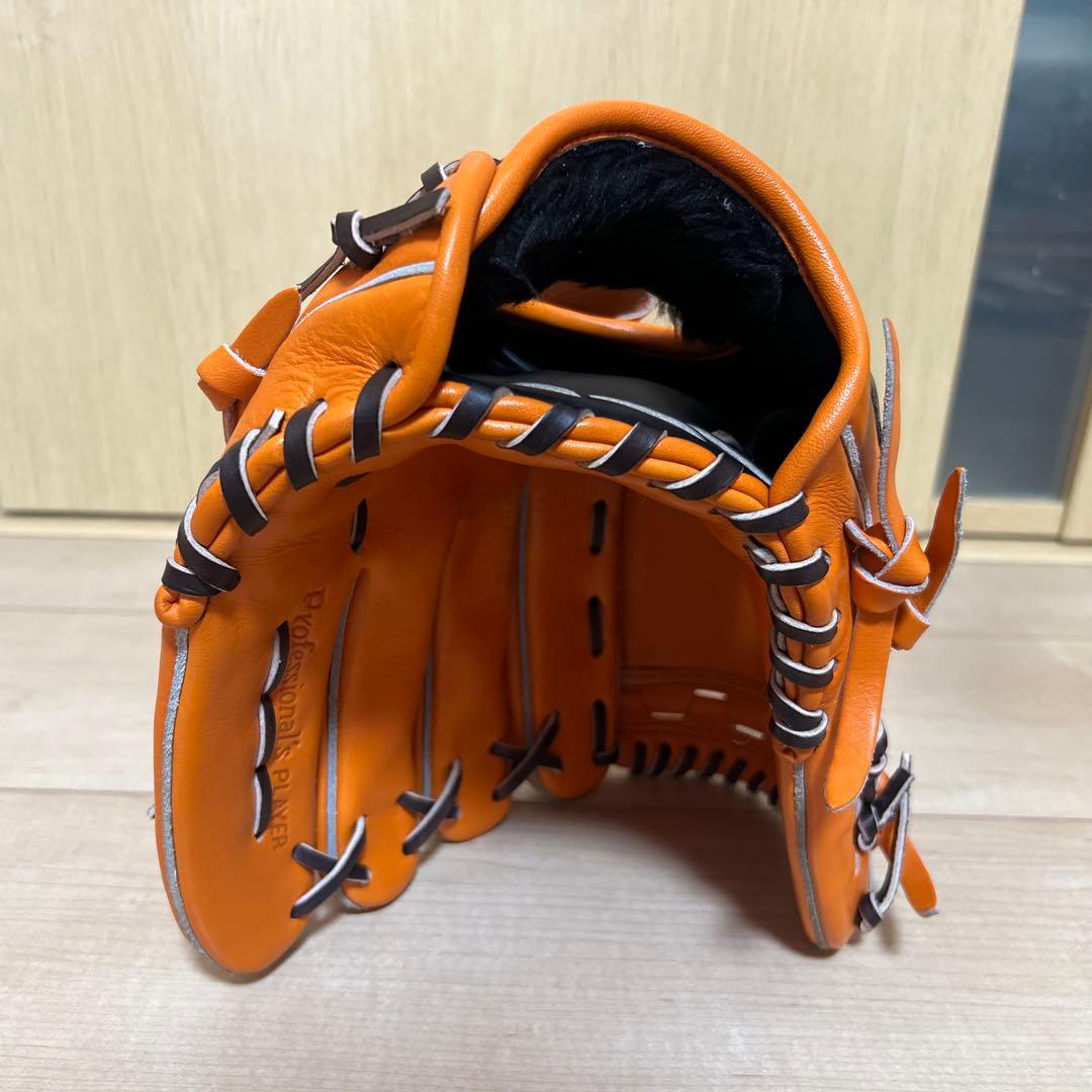 【美品】HI-GOLD 軟式用グローブ オレンジ