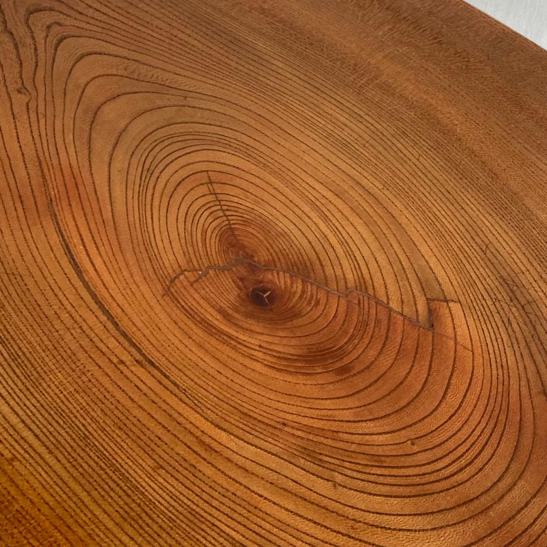 古い木製 テーブル けやき 欅 一枚板 耳付き