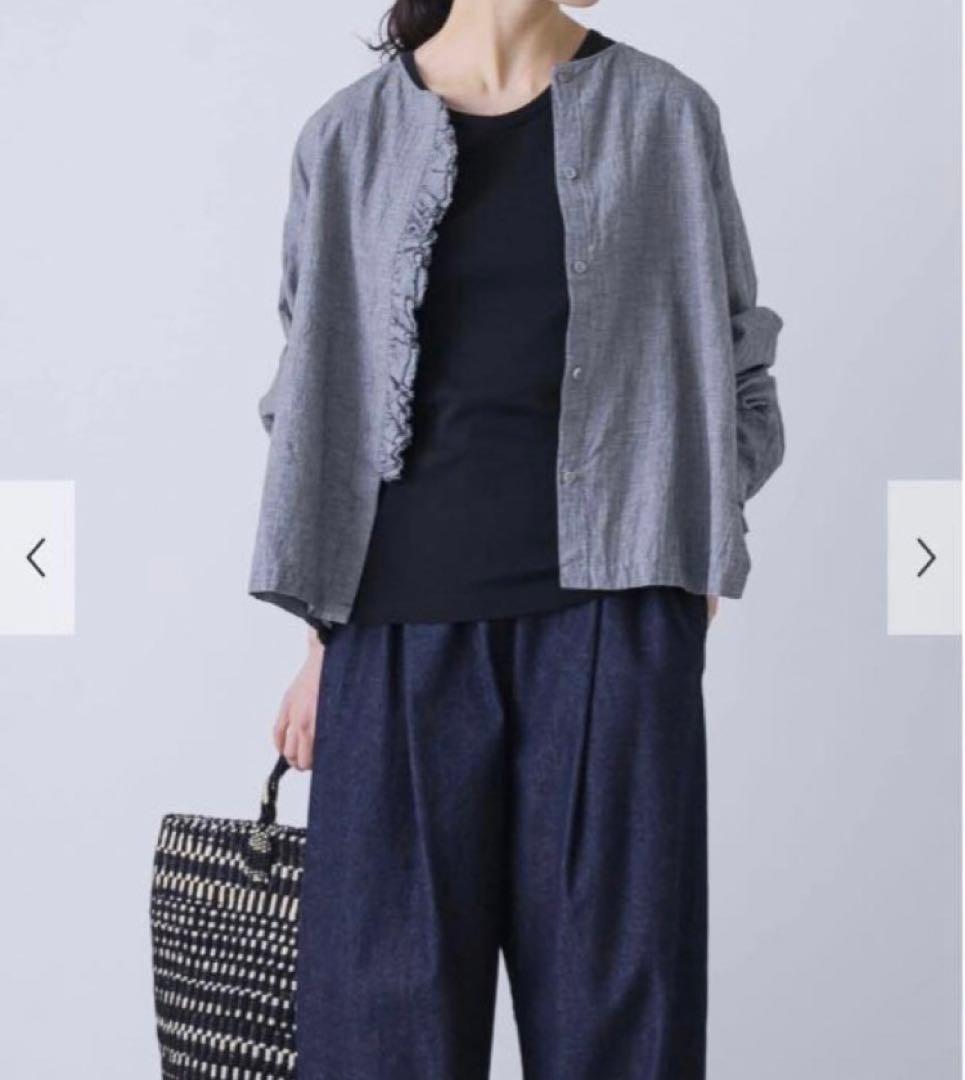 d*i様 新品タグ付き　アーバンリサーチ　かぐれ　ワッシャーフリルブラウス　チェ