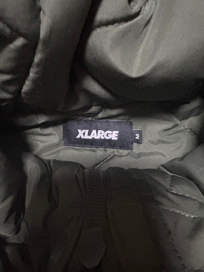 XLARGE ナイロンパファージャケット オリーブ