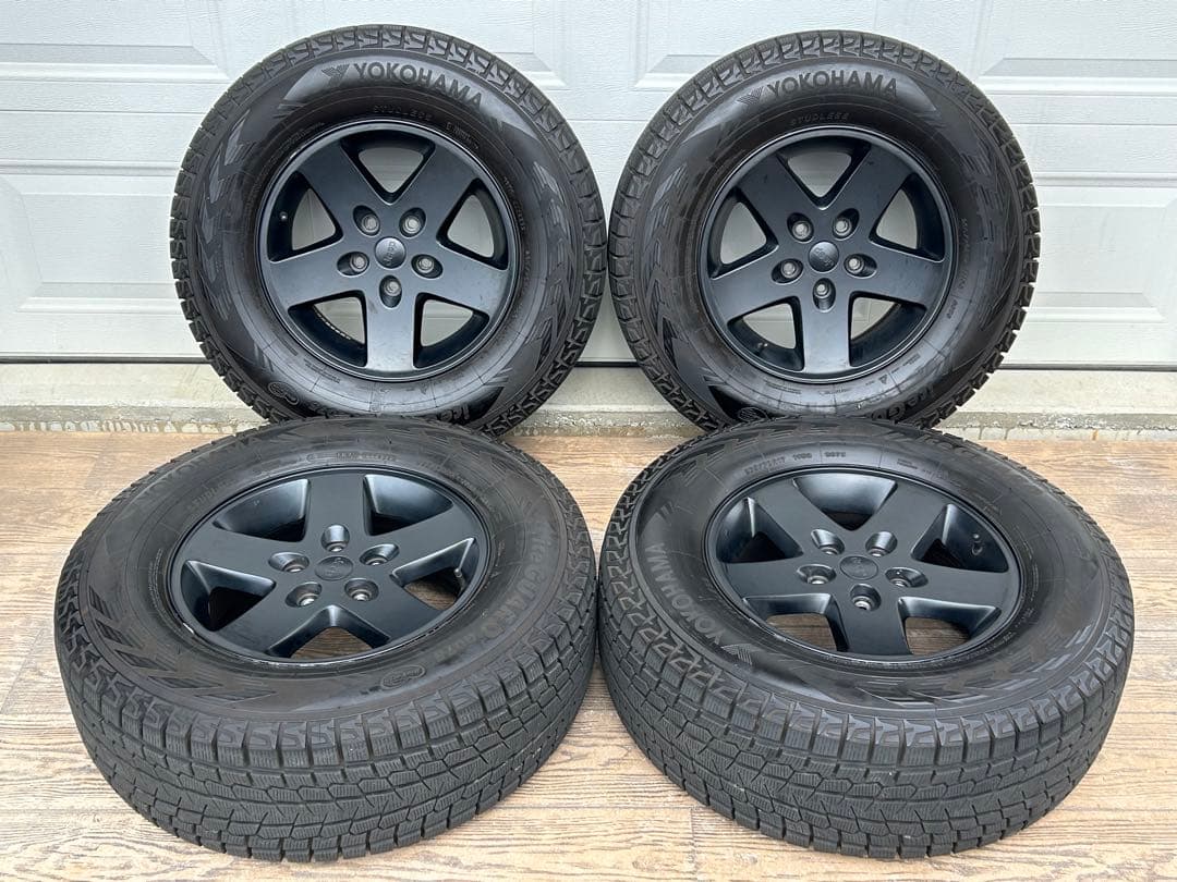 jeep ジープ ラングラー ホイール スタッドレス タイヤ 4本セット バリ山