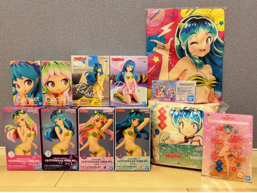 【新品.未使用品.美品】うる星やつら ラムちゃんフィギュア&クッション小物セット