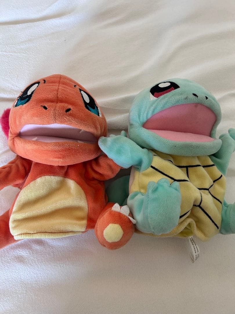 ポケモンセンター パクパクパペット ヒトカゲ　ゼニガメぬいぐるみ 2004年