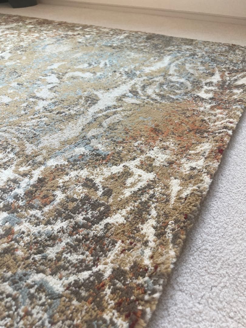 B-company ラグ 絨毯 おしゃれ かわいい インテリア　ベージュ 赤