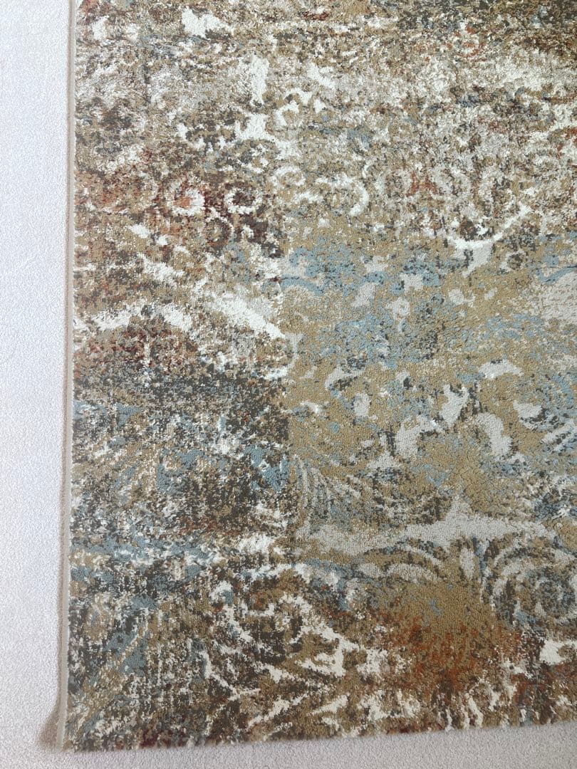 B-company ラグ 絨毯 おしゃれ かわいい インテリア　ベージュ 赤