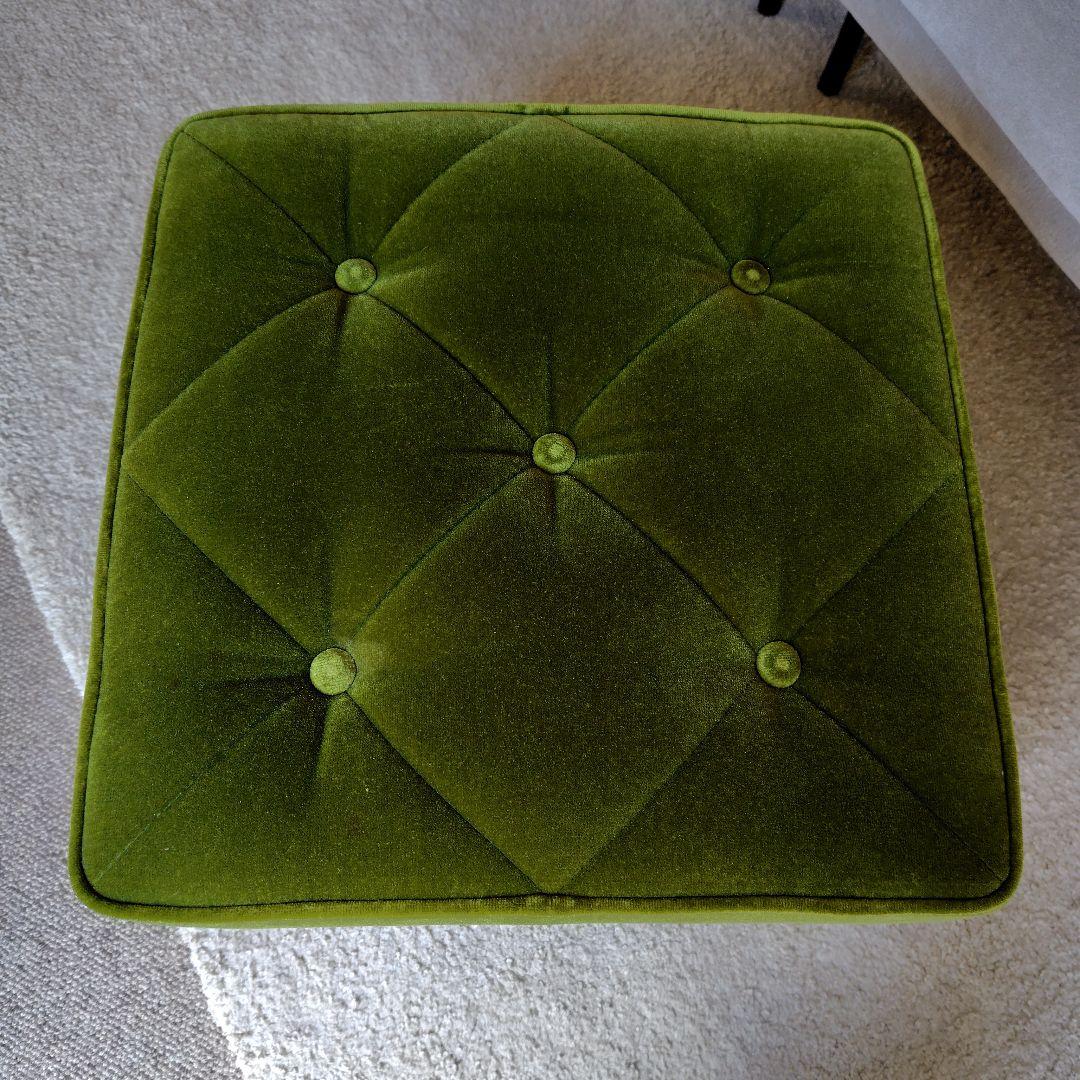 カリモク60 Kチェア オットマン モケットグリーン 訳あり