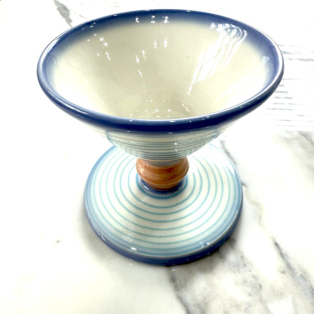 デンマークの作家物　陶器製カクテルグラス、小ゴブレット 5個セット