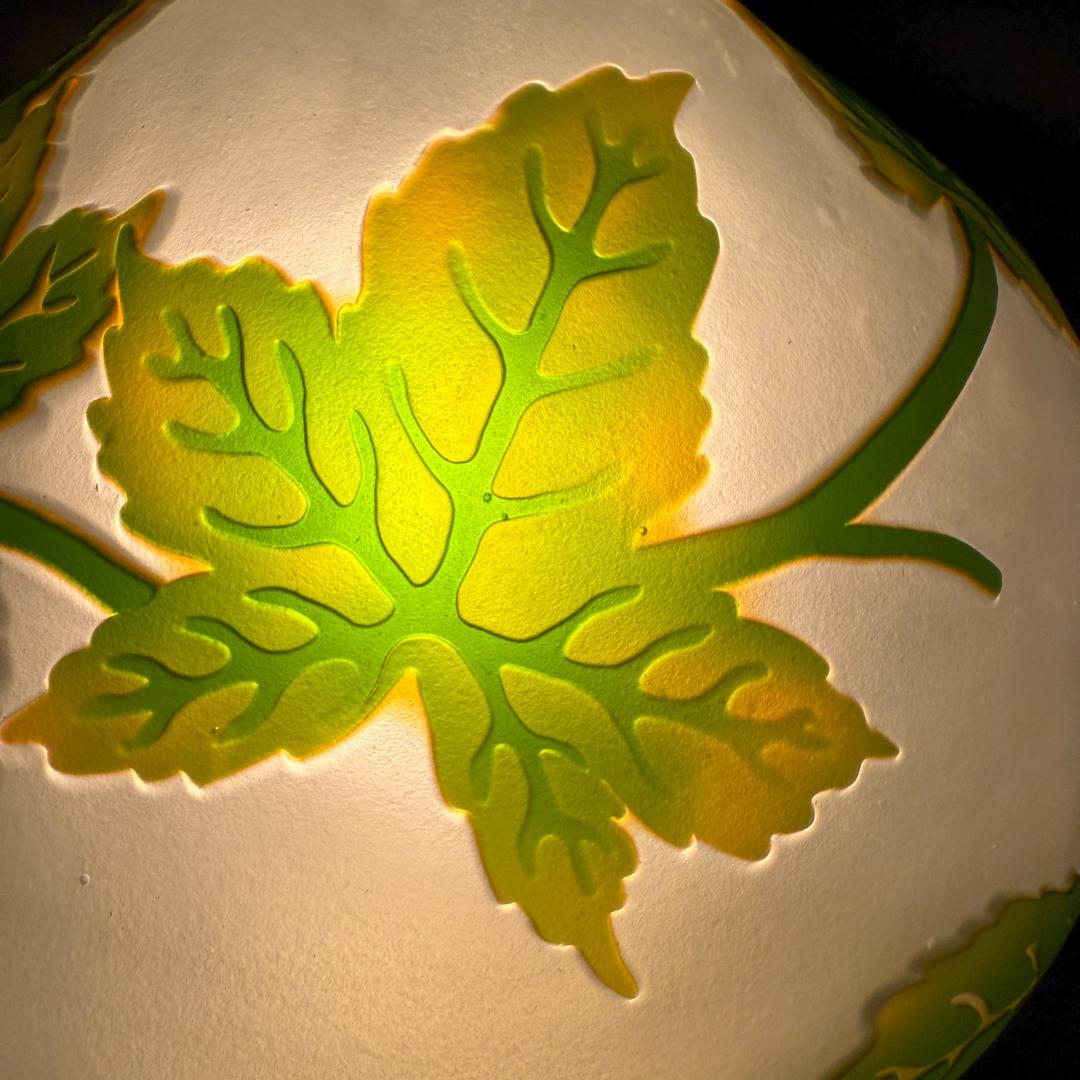 高さ37㎝【希少】エミールガレ風　レプリカ　ランプ　卓上照明