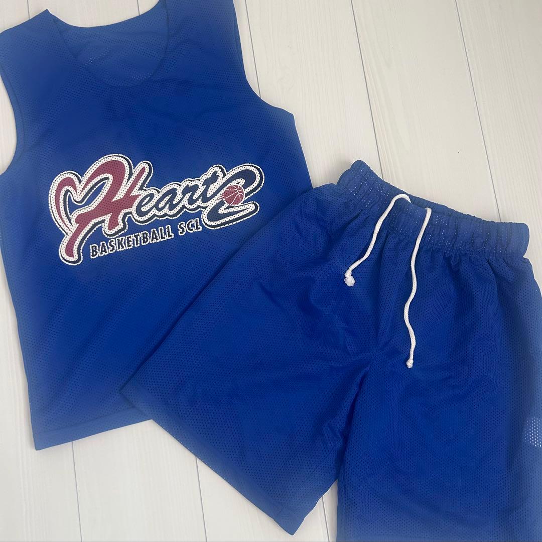 《美品》ハーツ バスケットボールユニフォームセット サイズ145 Hearts
