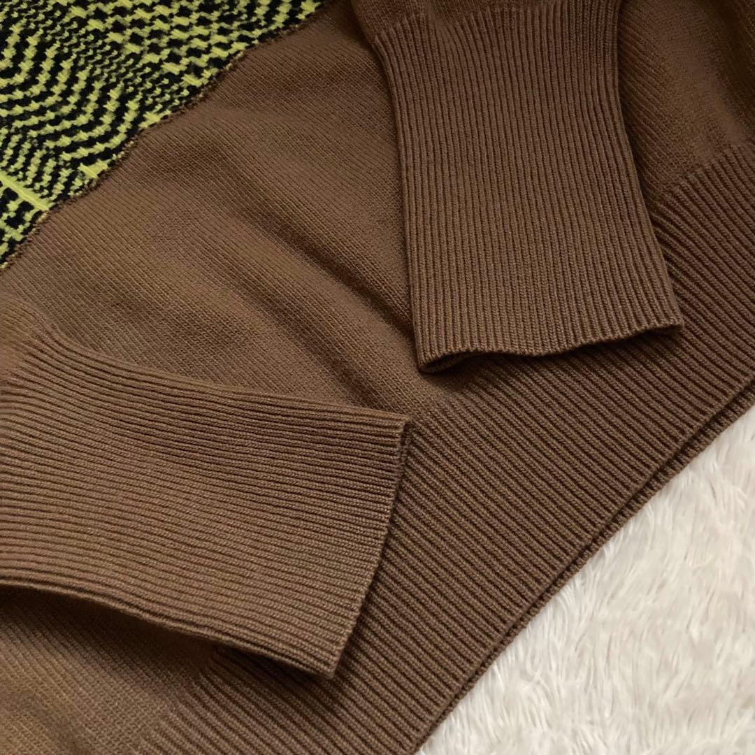 ✨美品✨ステラマッカートニー 切替 ニット ウール イタリア製 ブラウン 茶 Ｍ