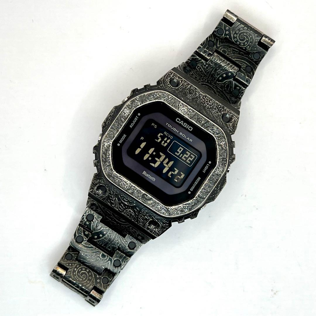 新品 G-SHOCK GW-B5600メタルカスタム ペイズリー ソーラー電波