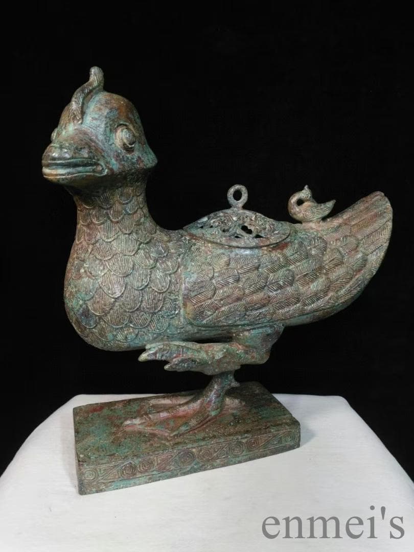 中国古美術 西周 青銅器 天鶏尊 禮器 酒器 神鳥造形 吉祥文様 古美術 旧蔵收